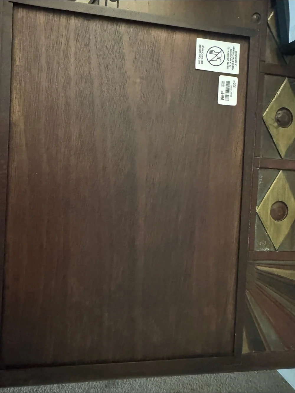 Pier 1 rectangular wood